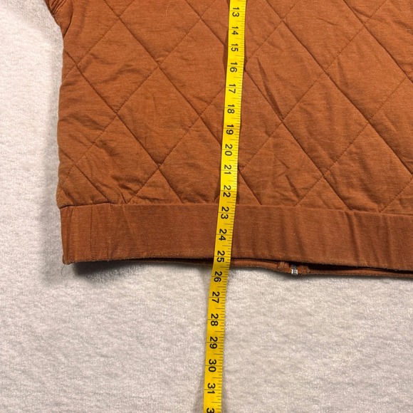 Wild Fable Quilted Full Zip Hoodie Women's M Orange Diamond Stitch Streetcore - Picture 9 of 10